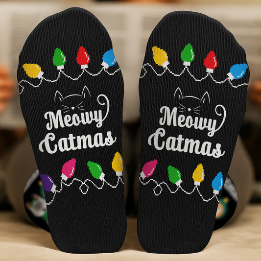 5293JUS2 personalized christmas gifts for cat lovers meowy catmas socks 5293JKMZD_f23a6c00 f798 4c18 88de 2cc06fd62fa0