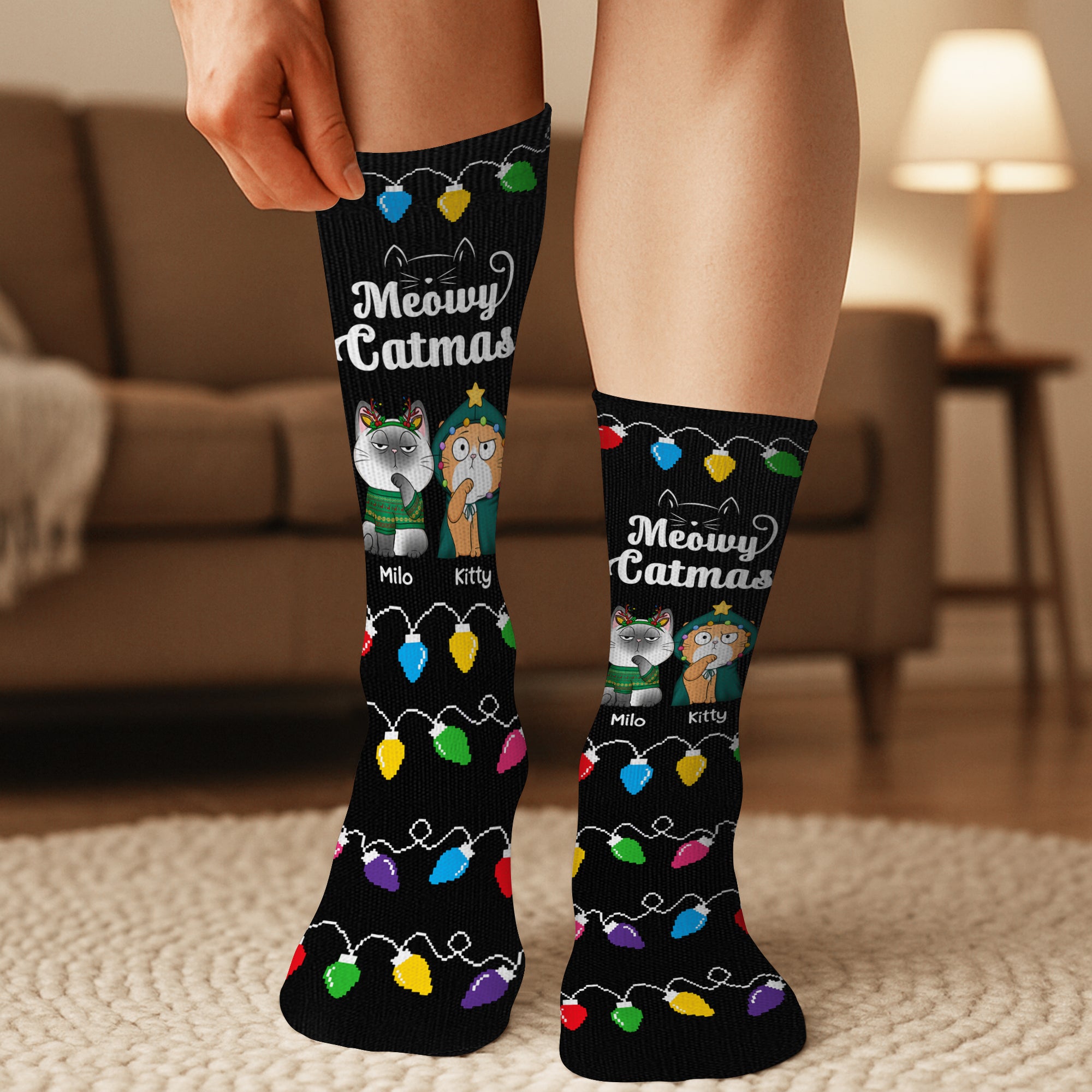 5293JUS3 personalized christmas gifts for cat lovers meowy catmas socks 5293JKMZD_3736b607 d868 4330 8eaa b7082d013209