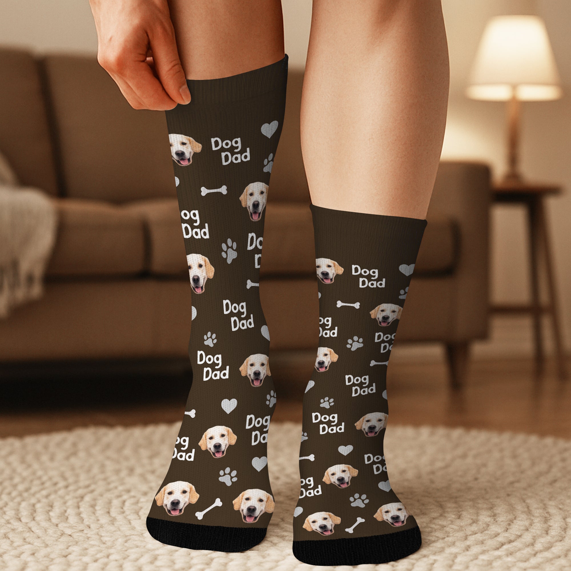5300JUS3 personalized dog gifts for dog owners socks with dog face_ 5300JTQNC