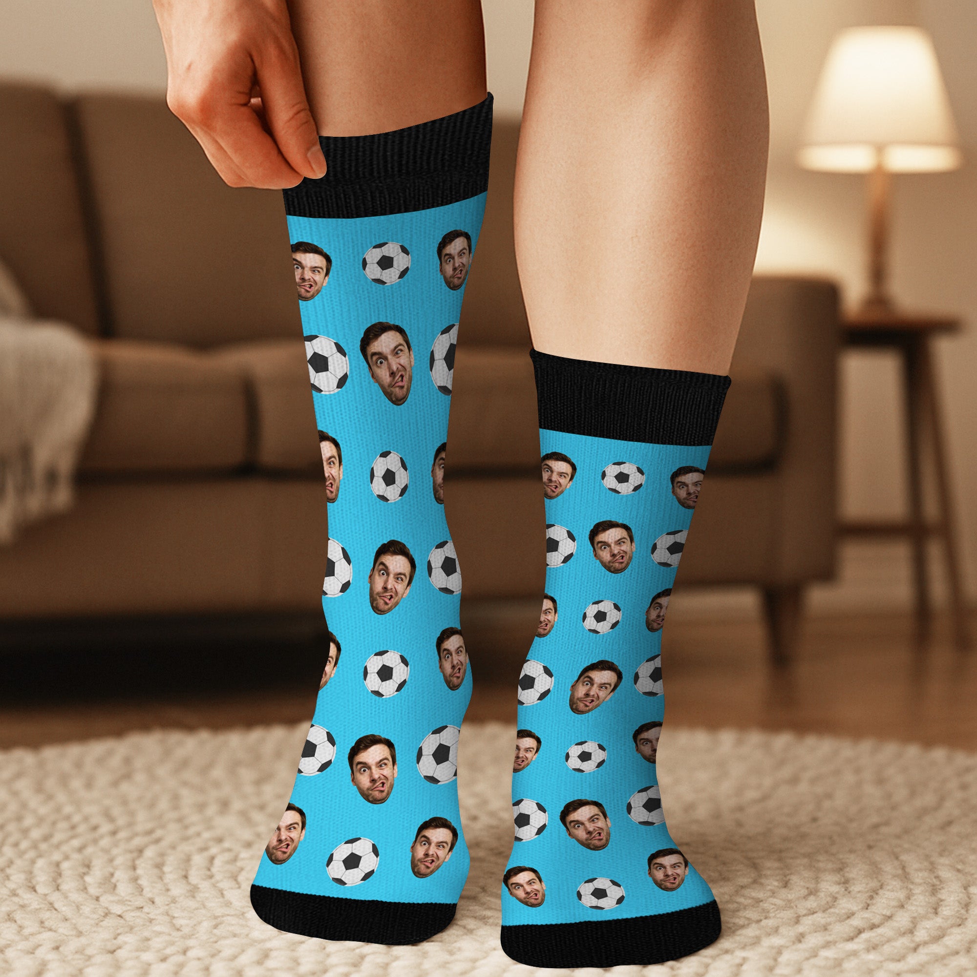 5306JUK3 personalized sports gifts sports socks_ with multiple faces_ 5306J3LMB
