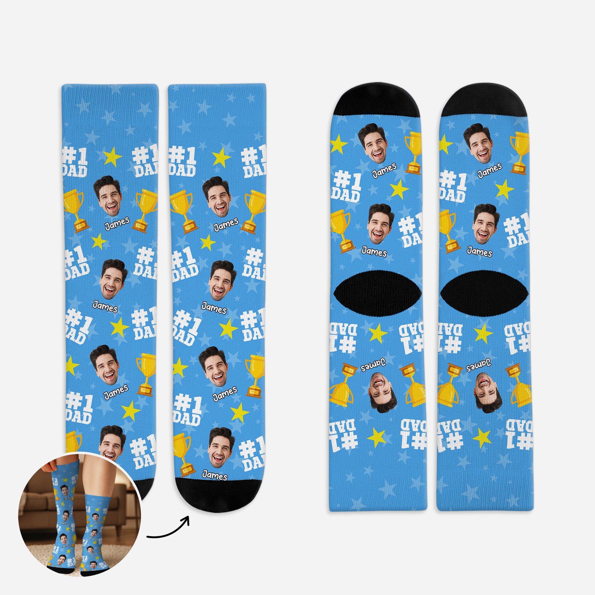 5314JUS1 personalized gifts for dad _1 dad socks_ with faces on them 5314JTQTB_5831b355 a1cd 43a5 8533 03e0824c2f38