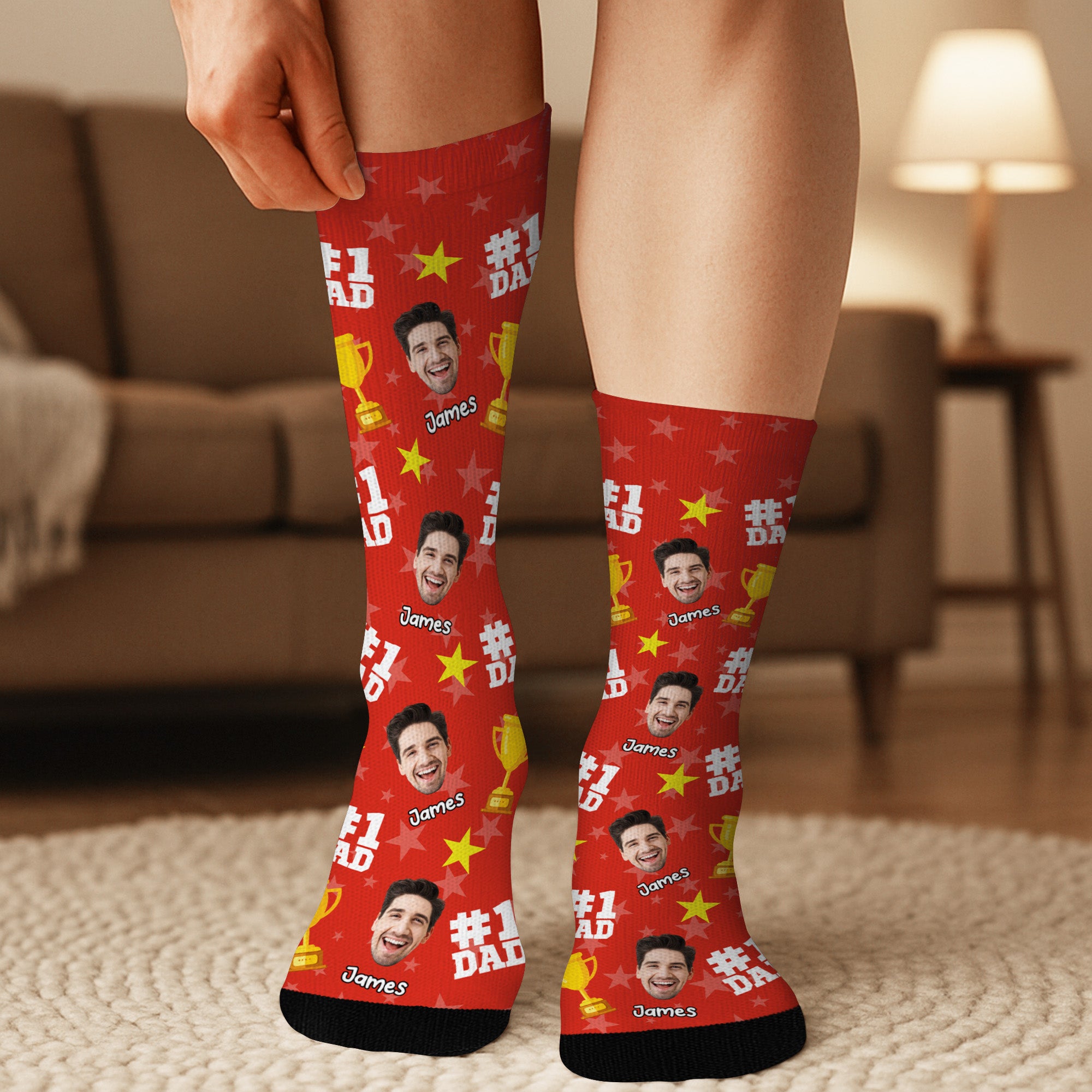 5314JUS3 personalized gifts for dad _1 dad socks_ with faces on them 5314JTQTB