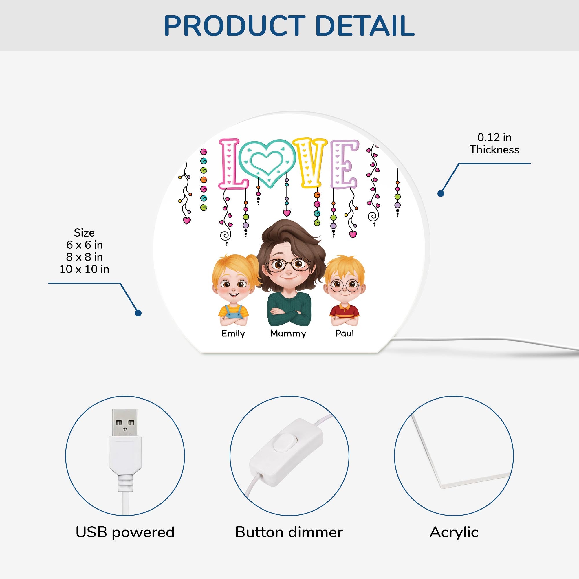 5319LUK3 personalized light box unique gift for mom 5319LKGAA