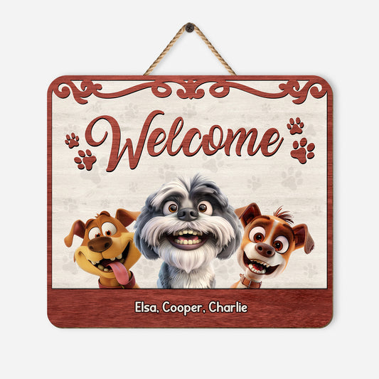 5321QUK1 personalized gifts _for dog owners wooden welcome signs 5321Q3YNC
