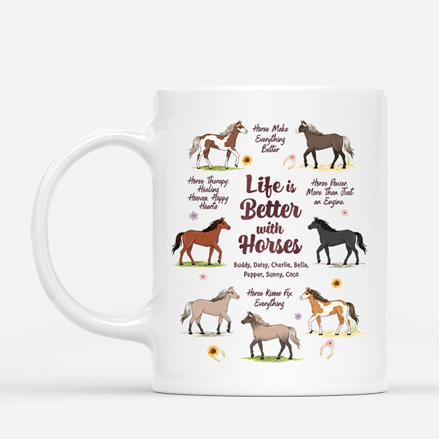 5326MUS1 personalized horse lover gifts life is better with horses mug 5326M6PZU_82fb0d08 0a5e 4d75 b1b6 f3853f95eaa8
