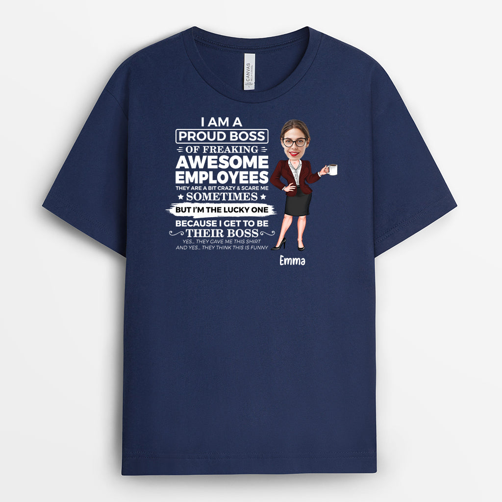 5338AUS2 personalized gifts for boss funny proud boss shirt with face_ 5338ATL0O