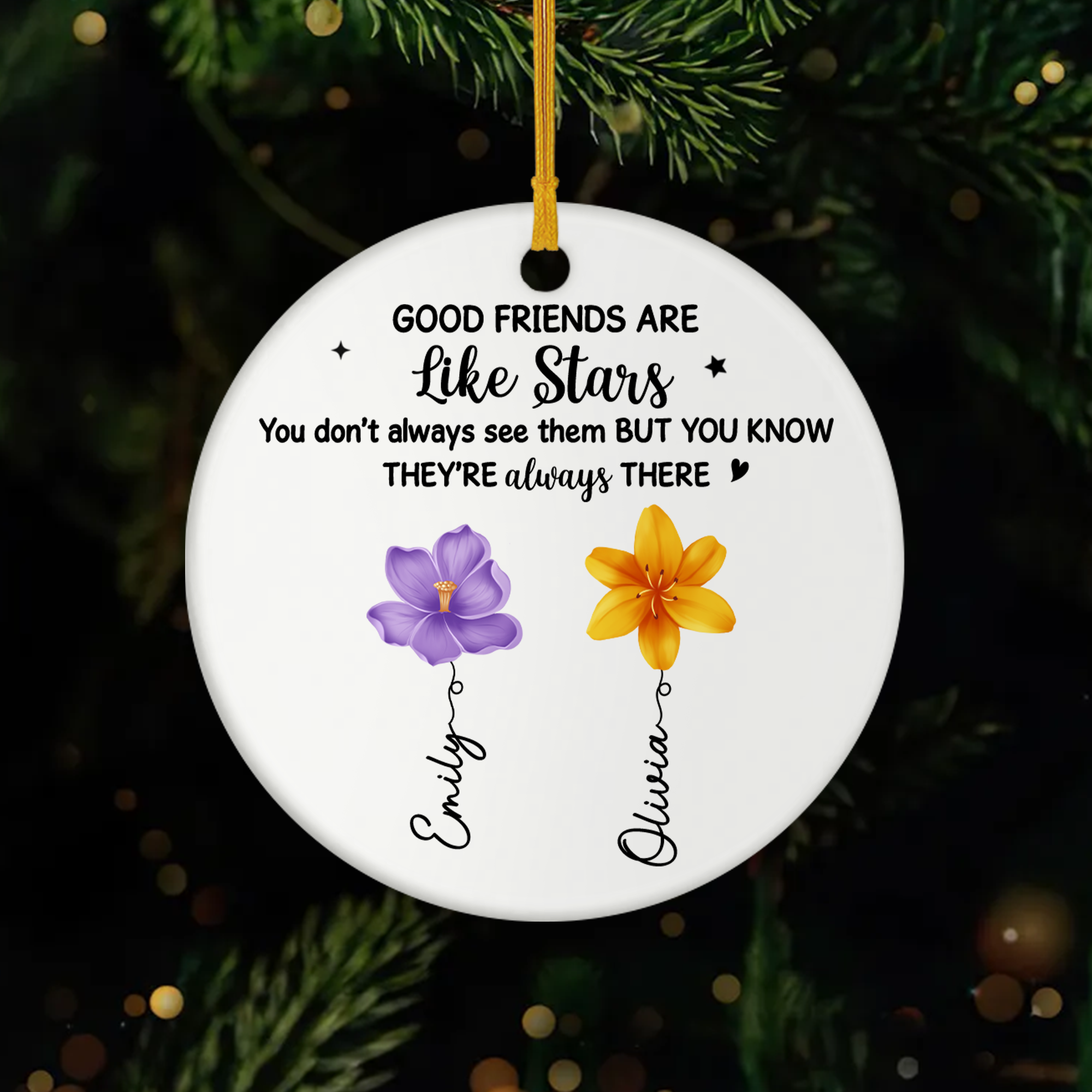 5342OUS1 custom ceramic ornament_s good friends are like stars gifts 5342OKV0F