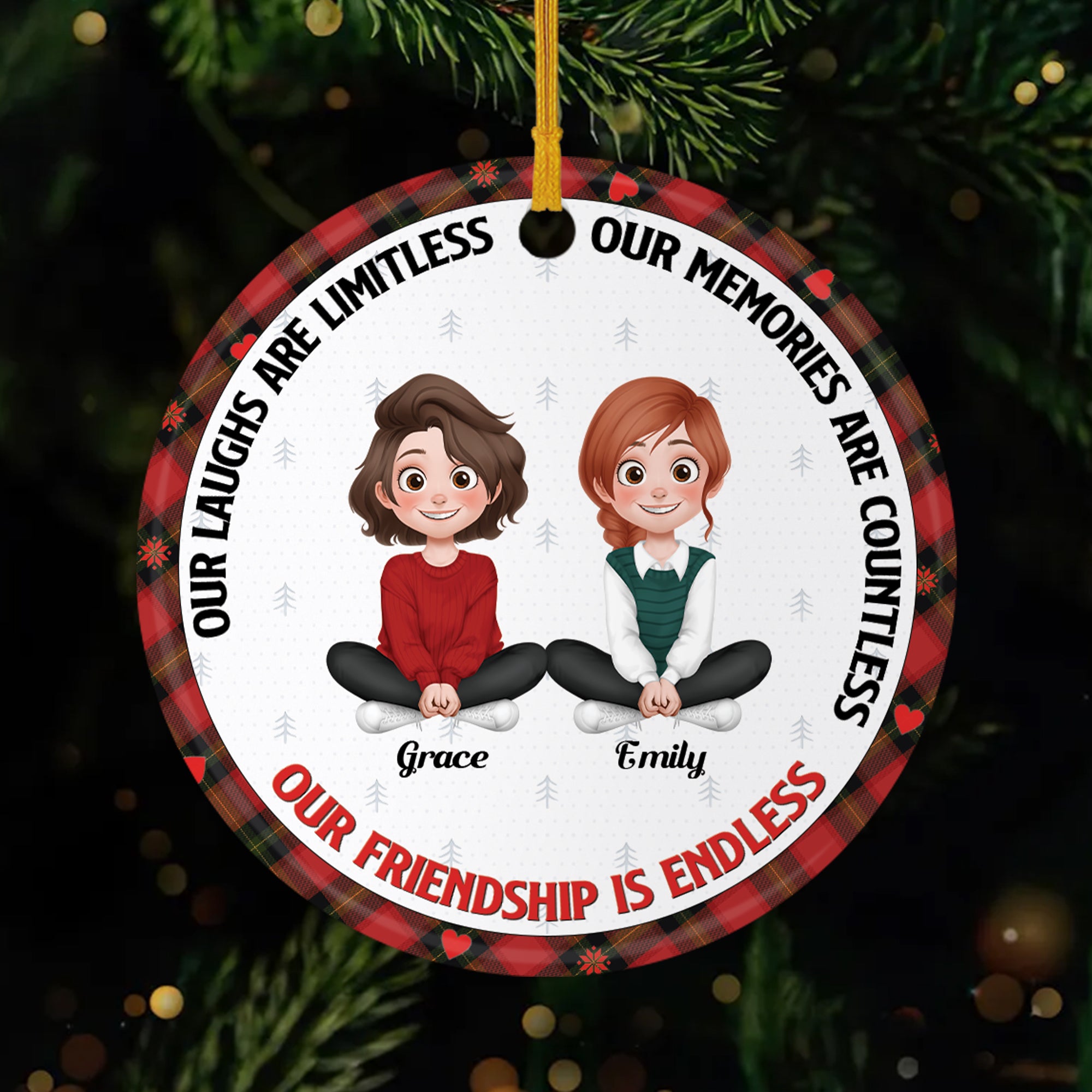 5345OUK1 personalized gifts for friend ceramic christmas tree ornaments 5345O8ZCF