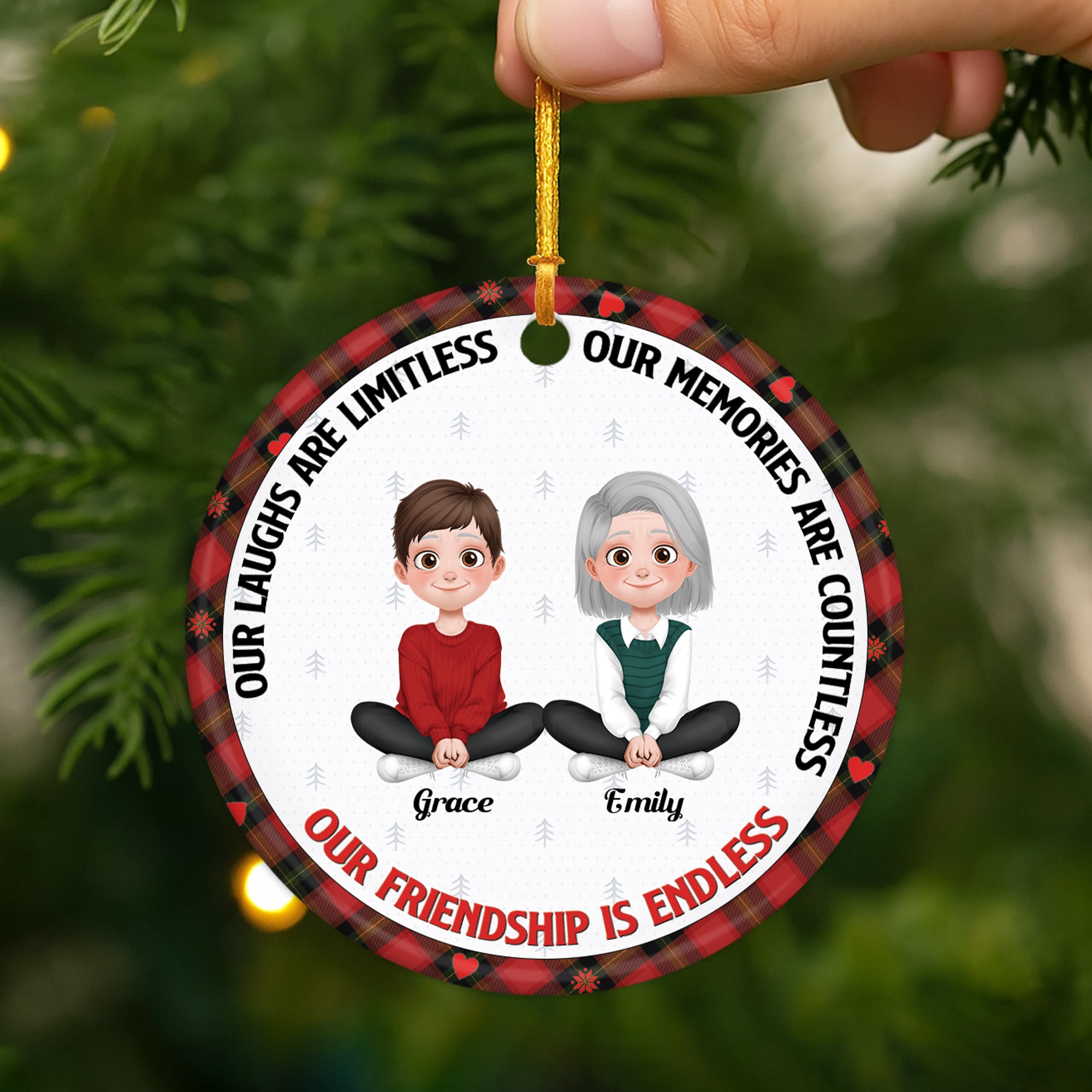 5345OUK2 personalized gifts for friend ceramic christmas tree ornaments 5345O8ZCF