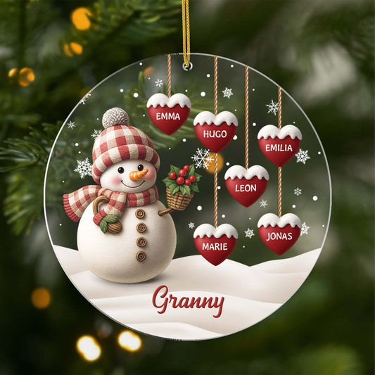5349OUK1 personalized grandma gifts acrylic snowman christmas ornaments 5349O8LNA