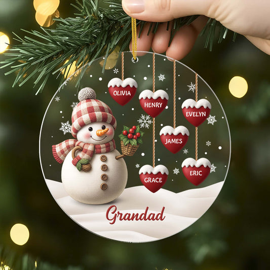 5349OUK2 personalized grandma gifts acrylic snowman christmas ornaments 5349O8LNA