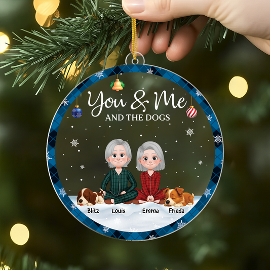 5360OUK2 personalized christmas gifts for couples acrylic dog ornaments 5360OKZ0C