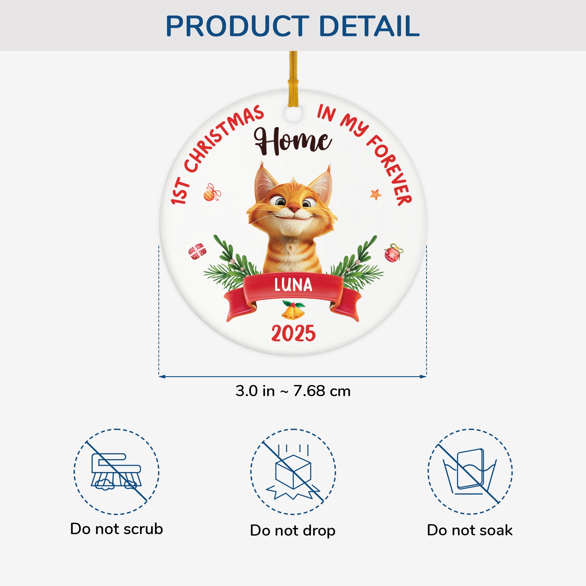 5362OUS3 personalized ceramic ornaments cats first christmas ornament 5362O8VZD