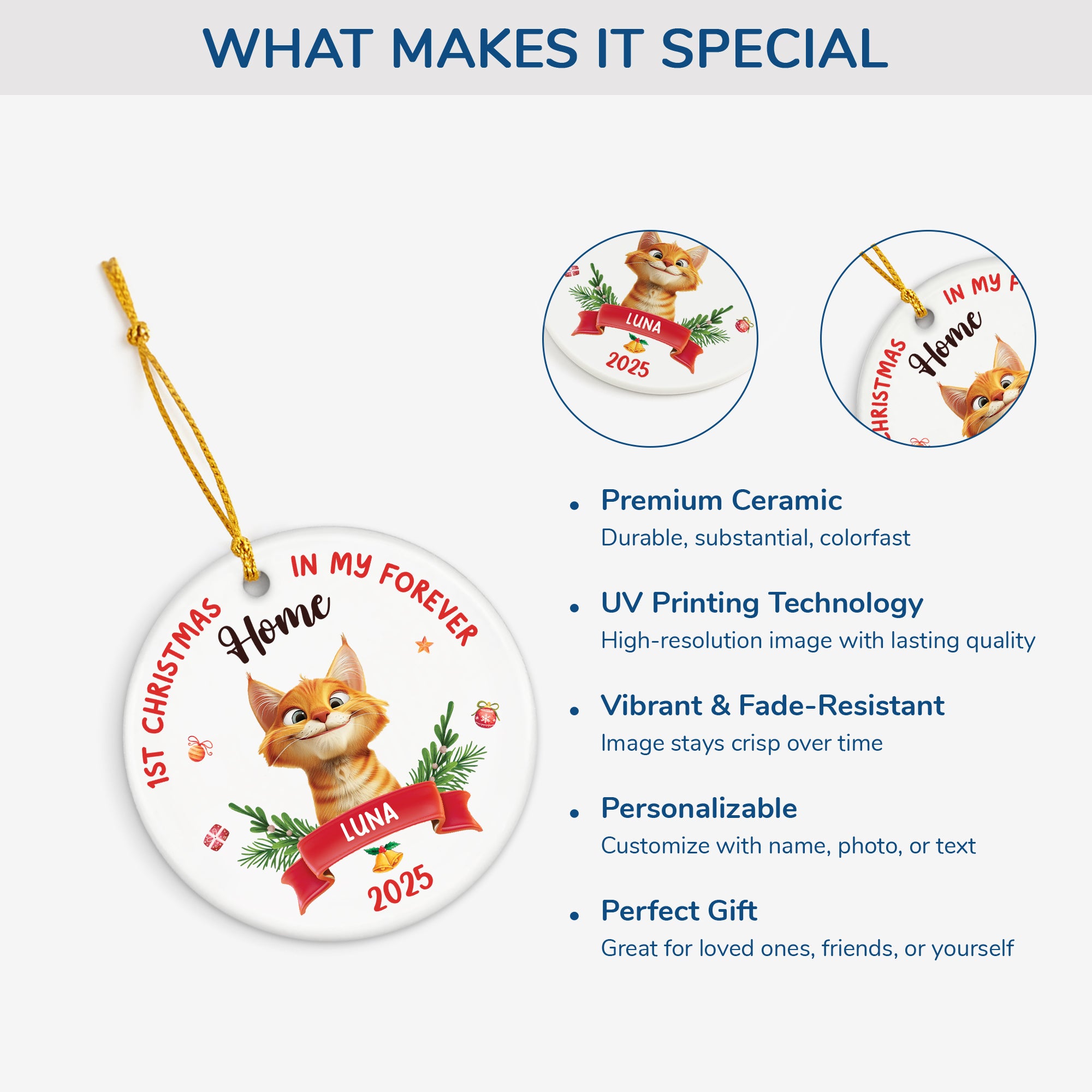 5362OUS4 personalized ceramic ornaments cats first christmas ornament 5362O8VZD