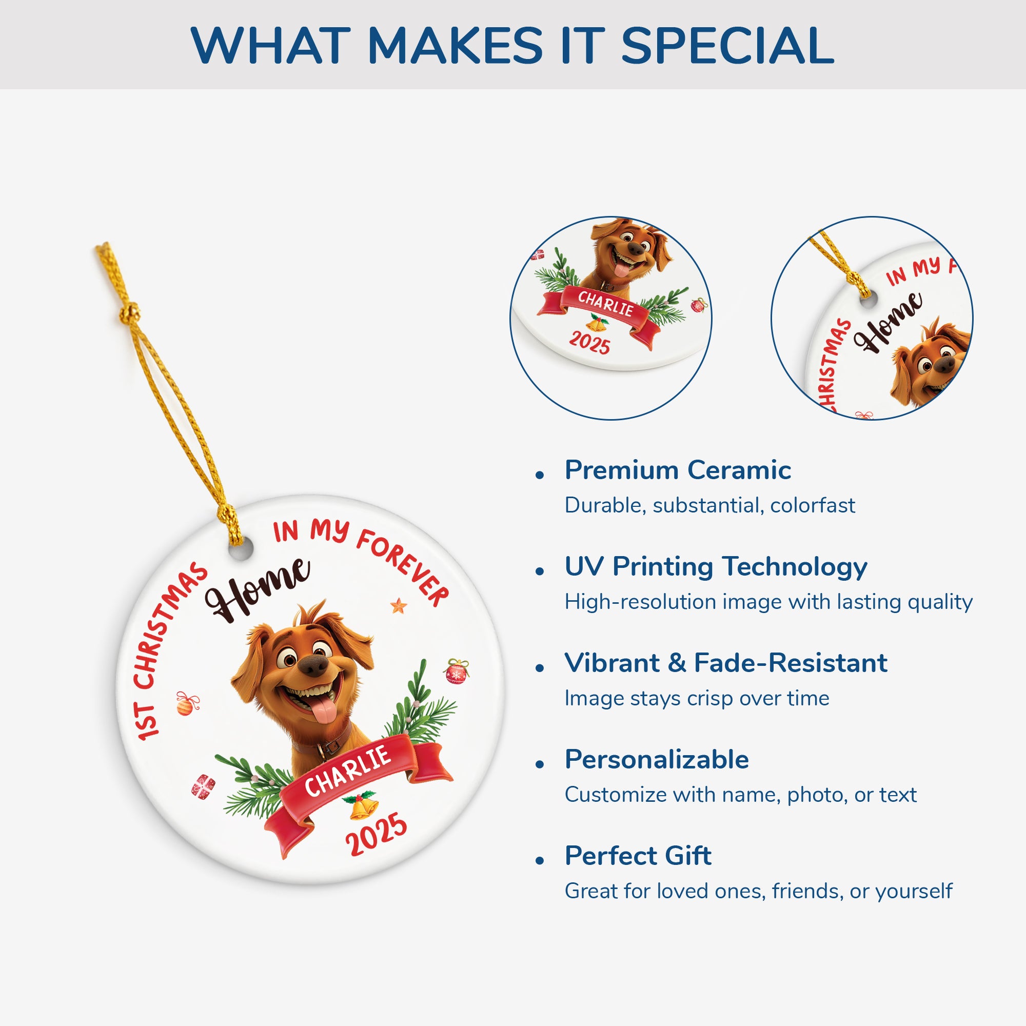 5362OUS4 personalized ceramic ornaments dogs first christmas ornament 5362O8VZC