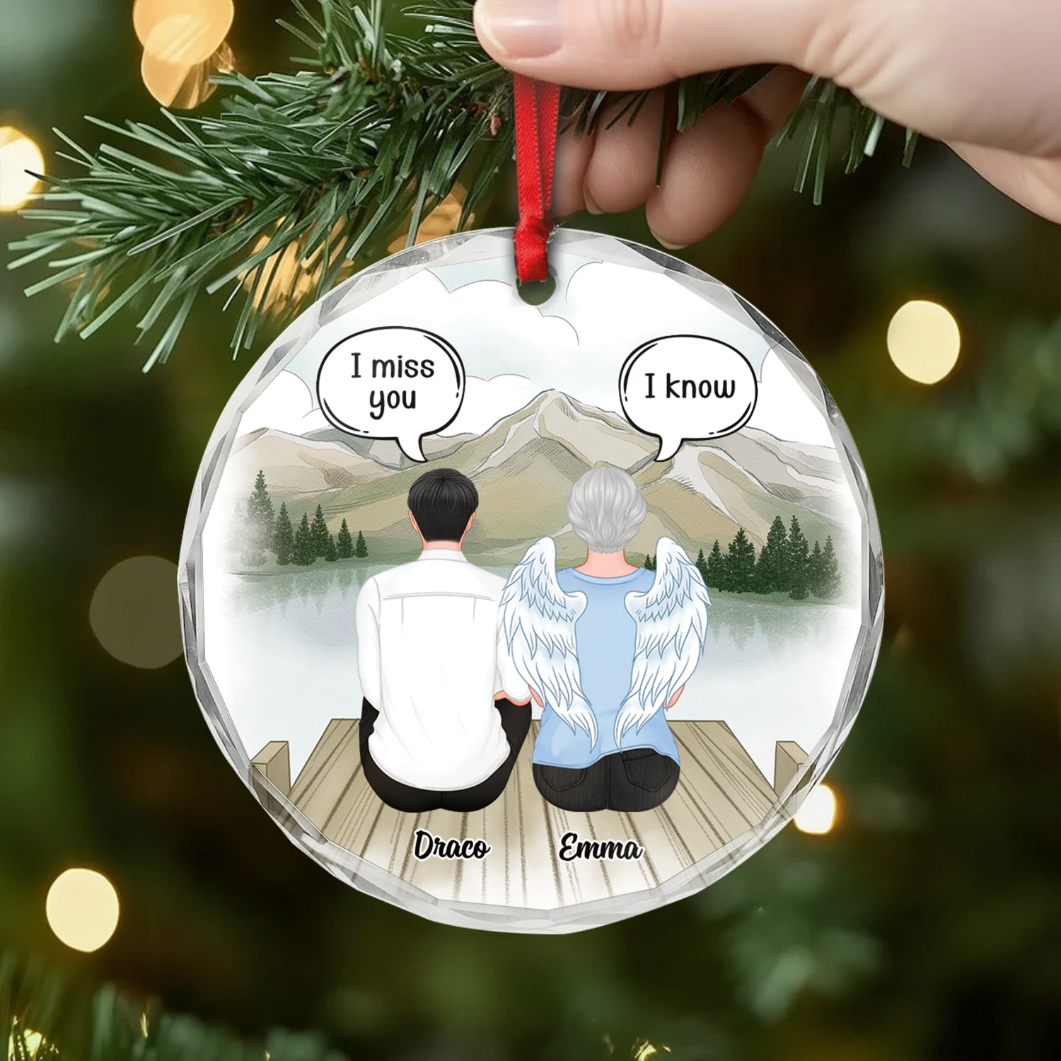 5366OUK2 personalized bereavement gifts_ glass christmas tree ornaments 5366O6GNB