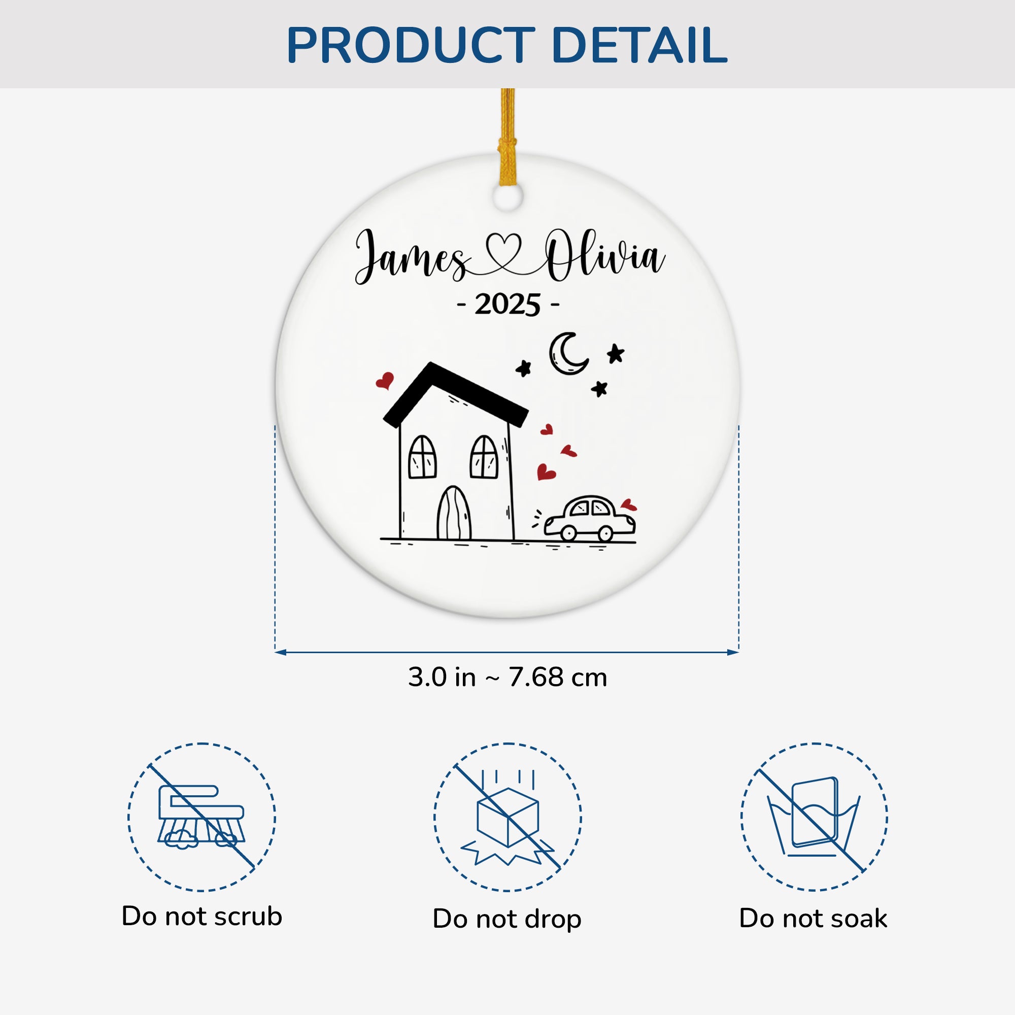 5375OUS3 custom ceramic christmas ornaments christmas gifts for family 5375O3TNI