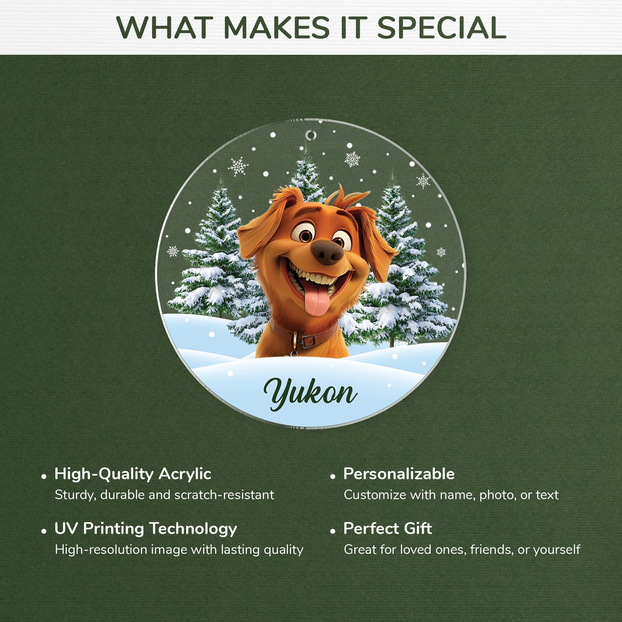 5379OUS4 custom acrylic photo ornaments_ christmas gifts for dog lovers 5379OKQ5C