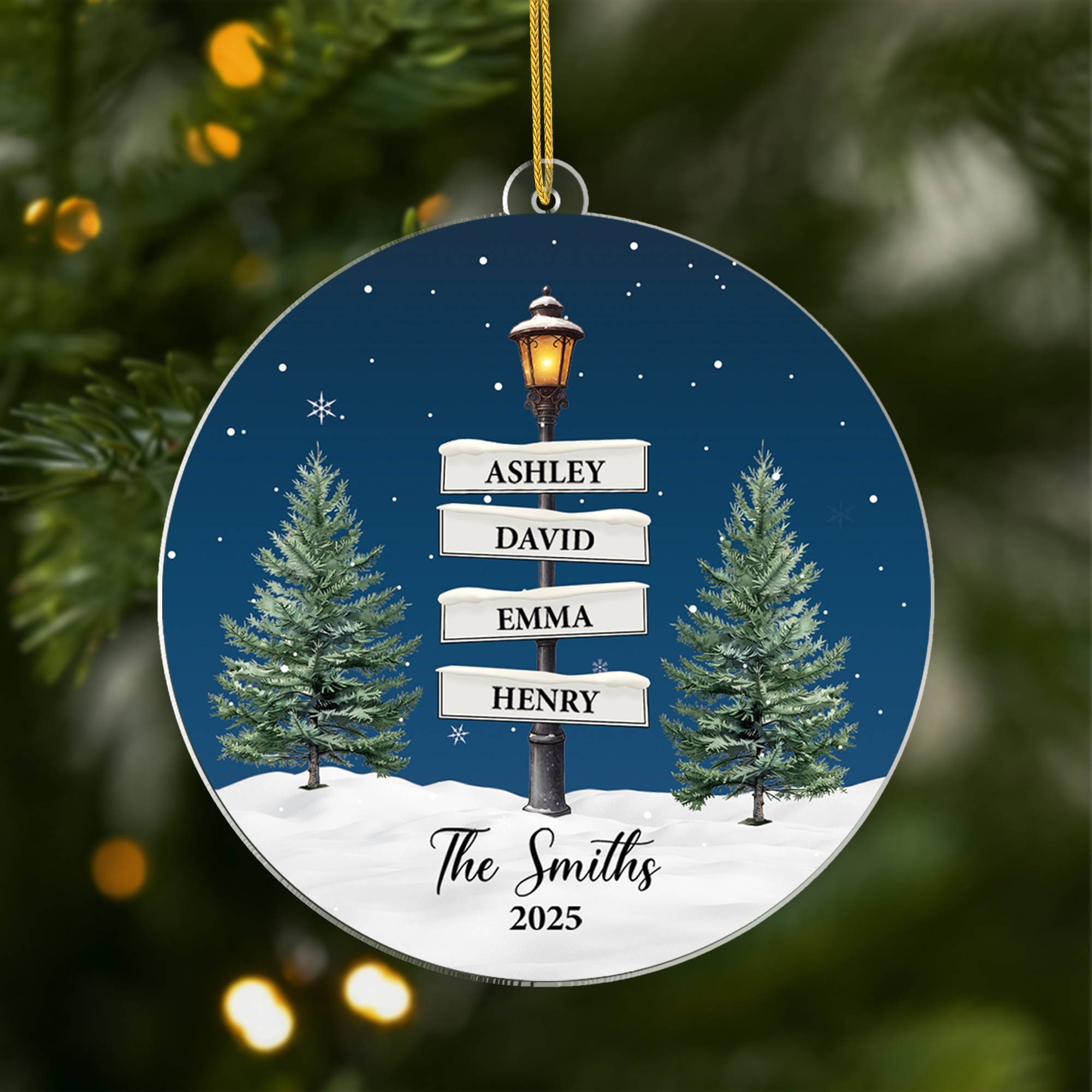 5381OUS1 personalized family gifts acrylic xmas ornaments with names 5381OTUZI