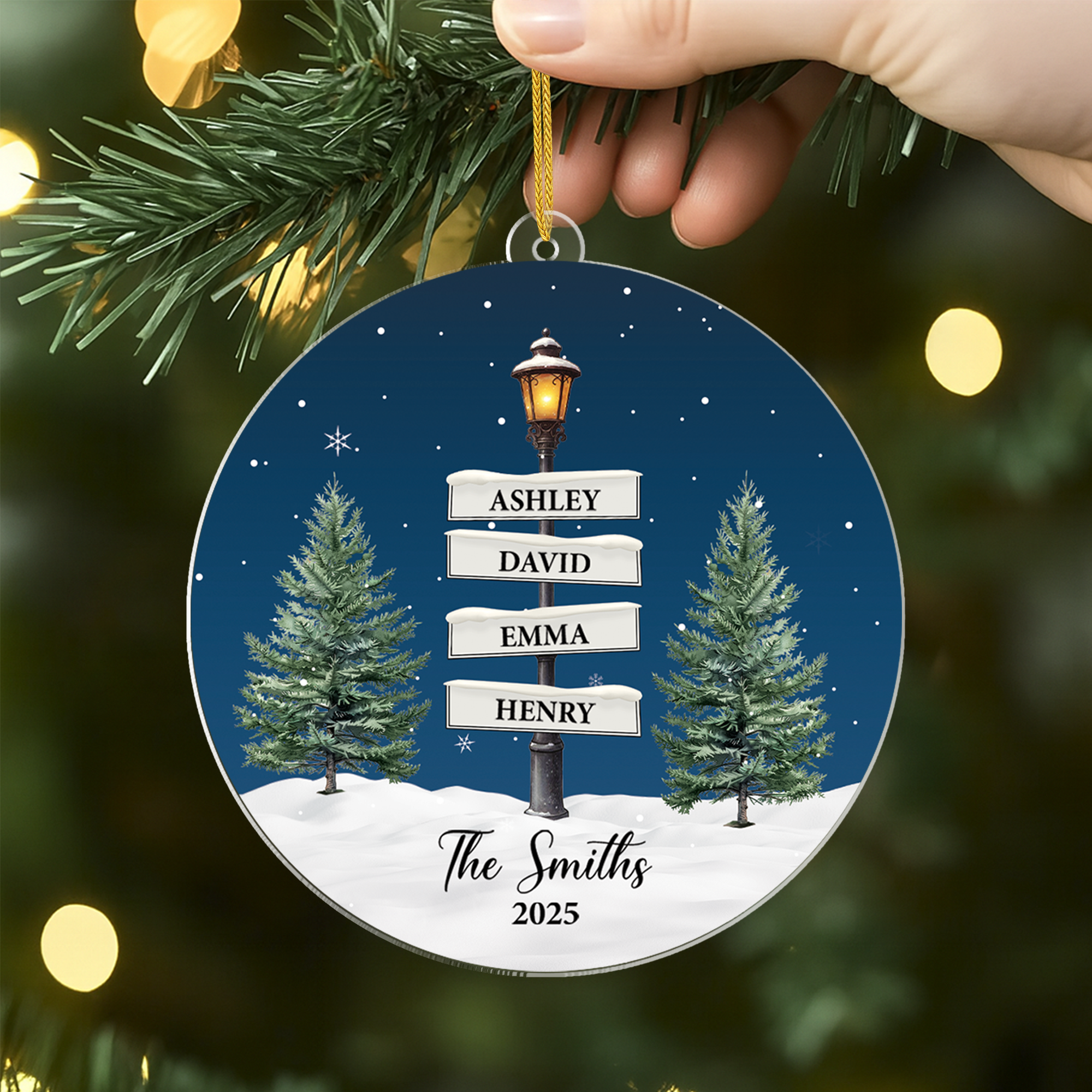 5381OUS2 personalized family gifts acrylic xmas ornaments with names 5381OTUZI