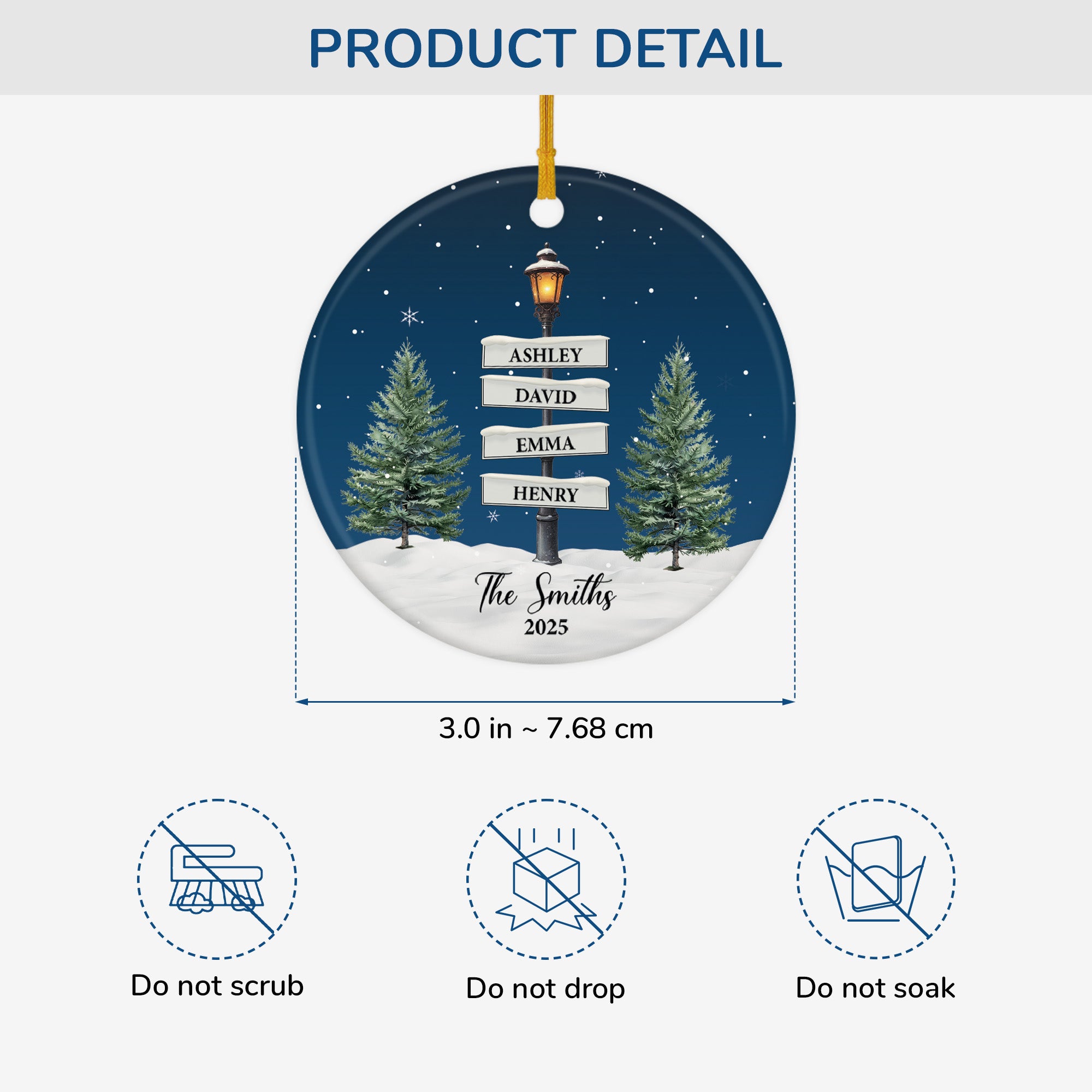 5381OUS3 personalized christmas gifts for family ceramic family ornament_ 5381OTQZI