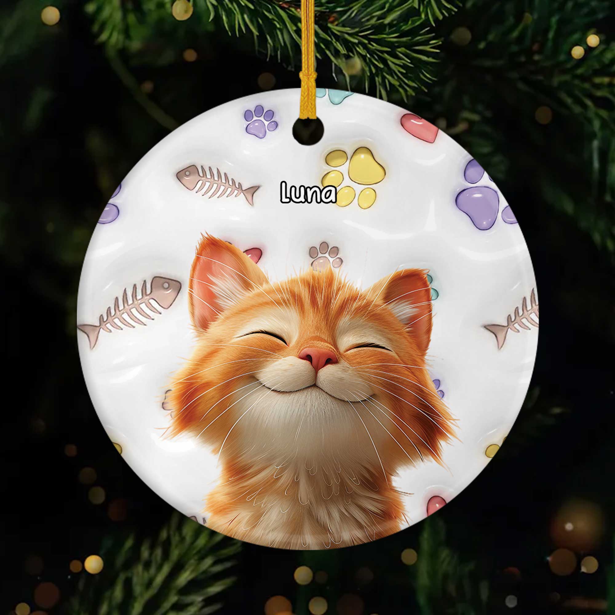 5382OUS1 custom gifts for cat lovers ceramic christmas ornaments 5382O3KAD