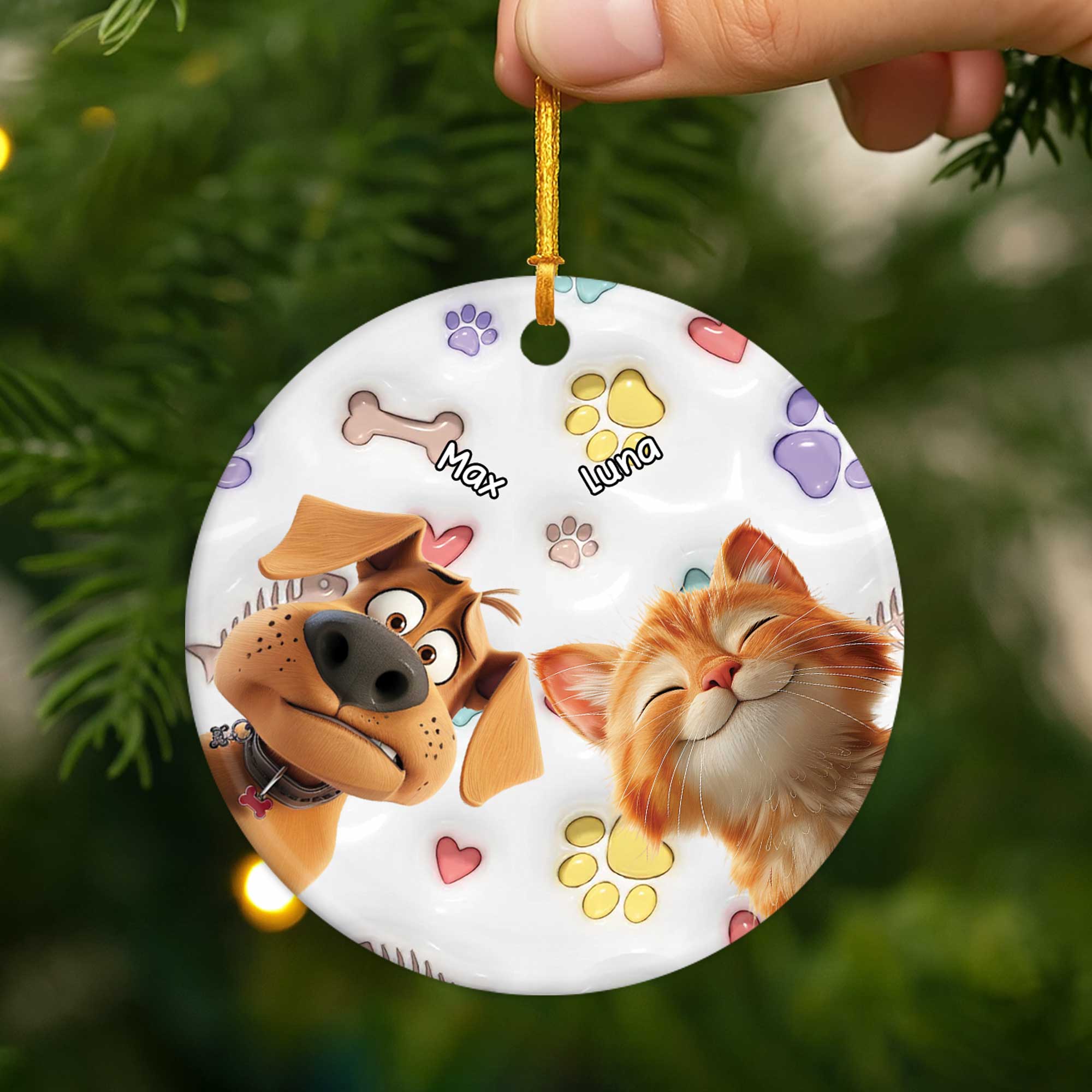 5382OUS2 custom gifts for cat lovers ceramic christmas ornaments 5382O3KAD