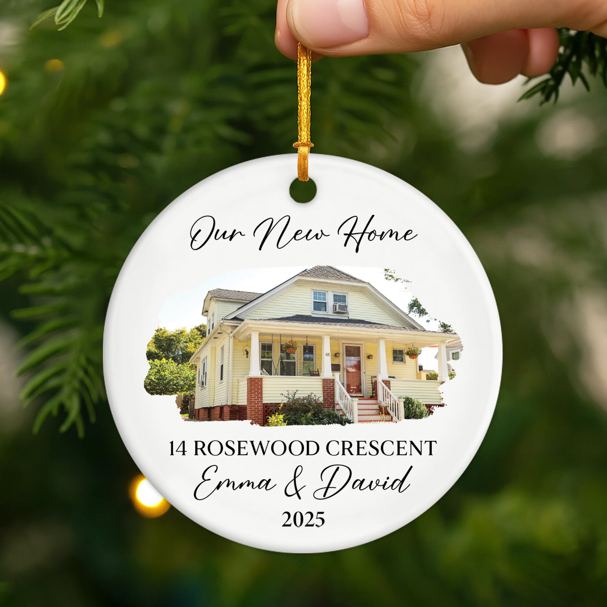 5385OUS2 personalized christmas gifts for family_ our new home ornament_ 5385OKLZI