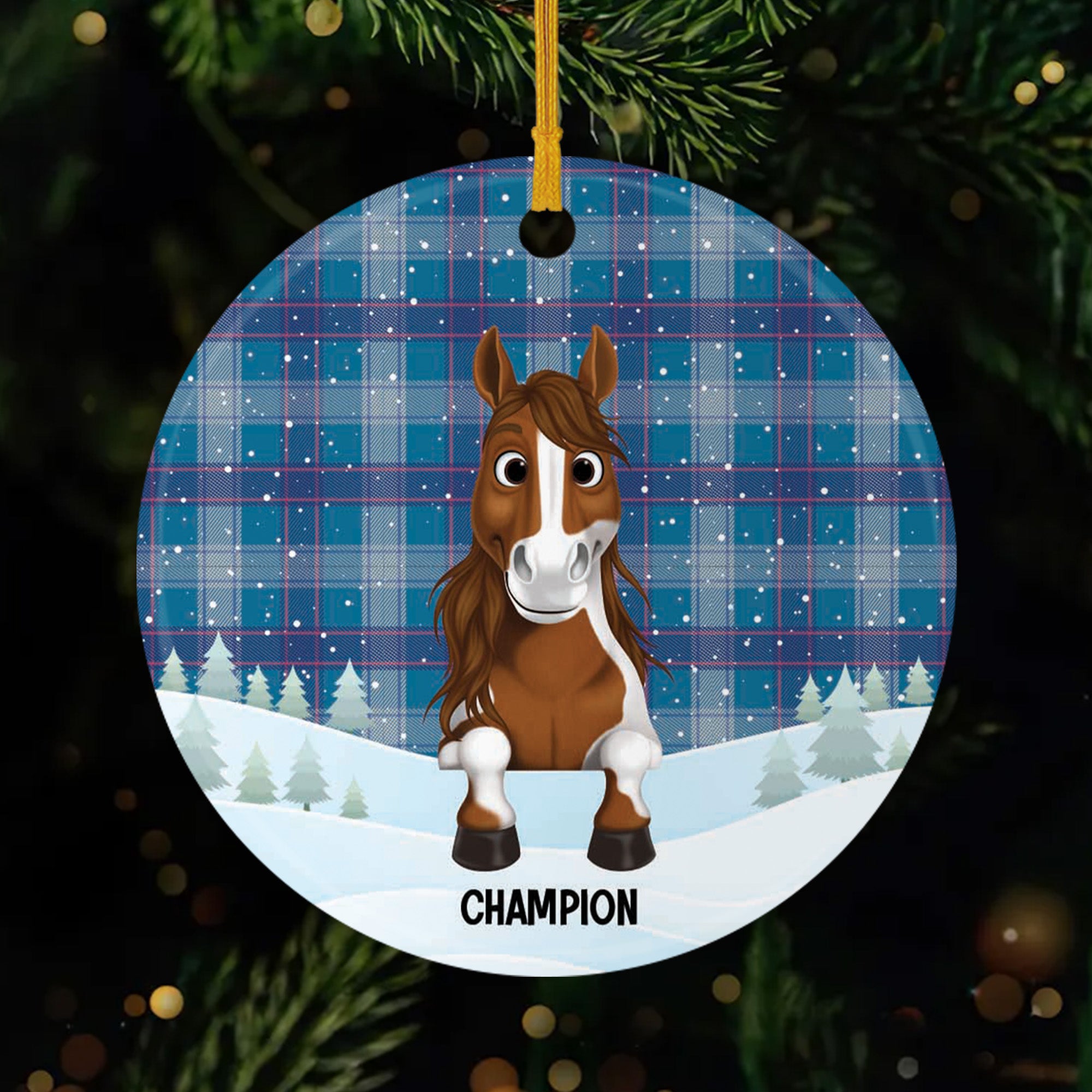 5387OUS1 personalized ceramic xmas ornaments gifts for horse lovers 5387O6VAU
