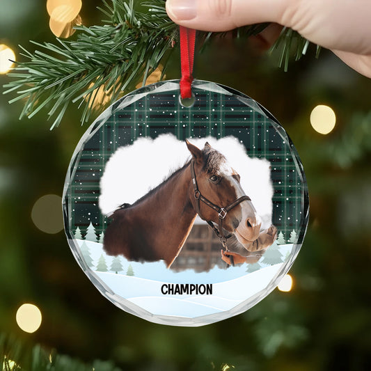 5387OUS2 personaliszed glass ornaments xmas gifts for horse lovers 5387O6VAU_2fa082d8 8a47 48f4 a343 9e4155222d14