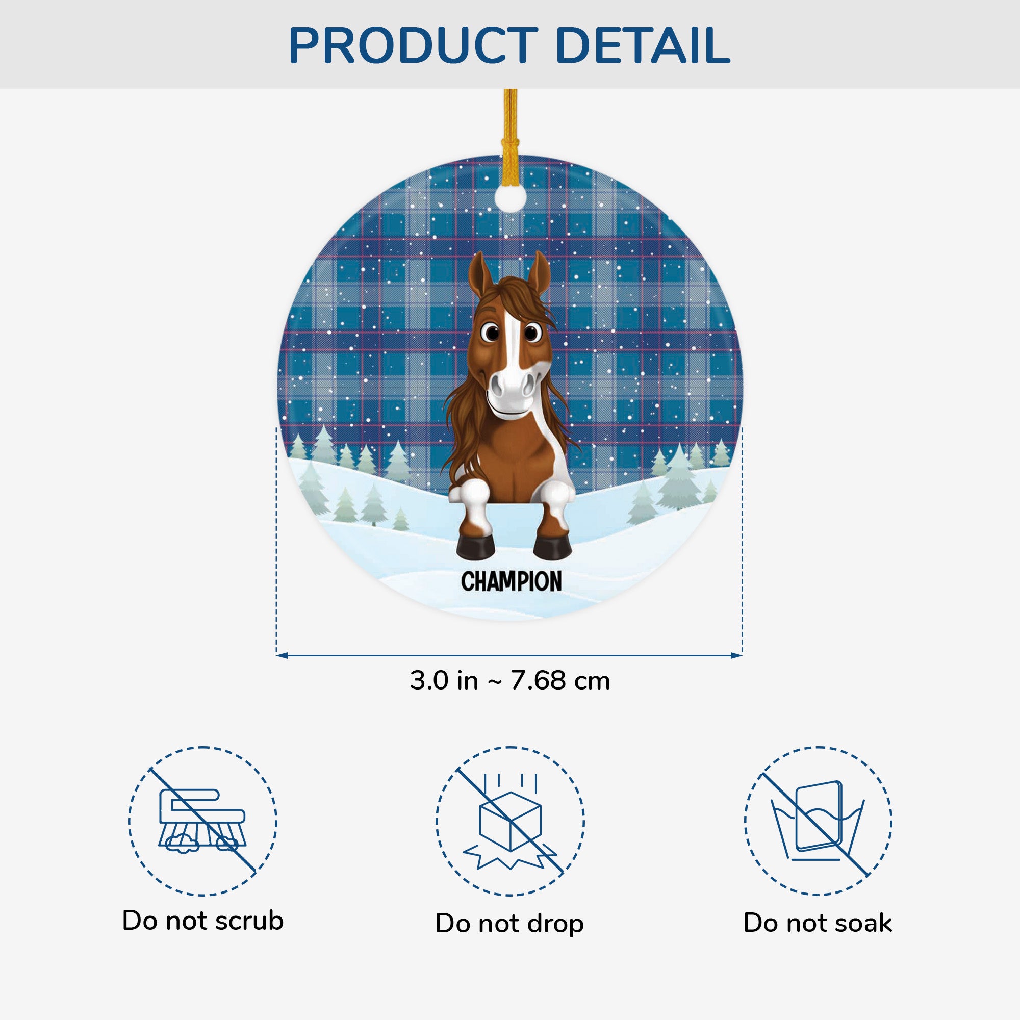 5387OUS3 personalized ceramic xmas ornaments gifts for horse lovers 5387O6VAU