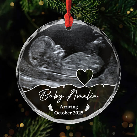 5396OUS1 custom gifts for for mom to be sonogram christmas ornament_ 5396O8QTA