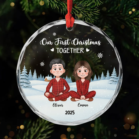 5398OUK1 custom couples gifts_ our first christmas together ornament 5398O3ZCG Copy
