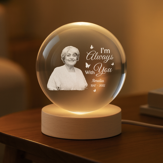 5399LUS2 personalized crystal ball lamp memorial gifts with photo 5399L8HNB