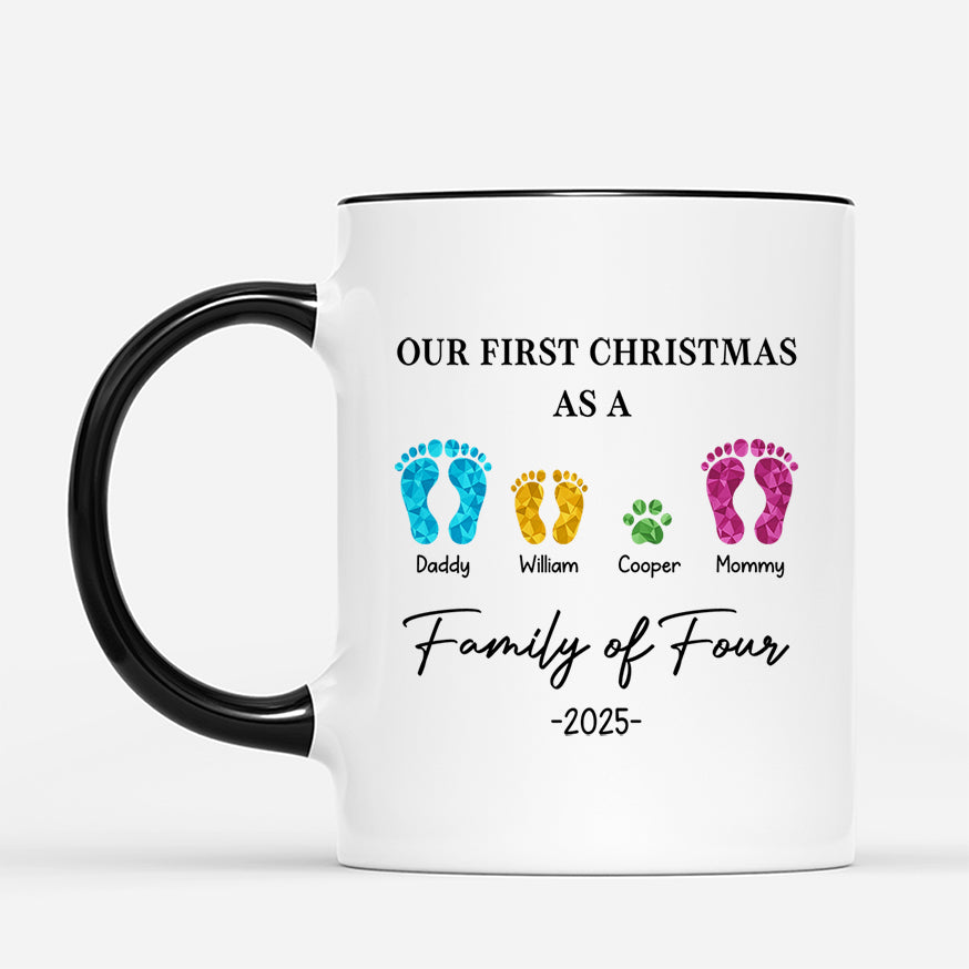 5401MUK2 personalized christmas mugs first christmas as a family of 4 5401M3ZQI