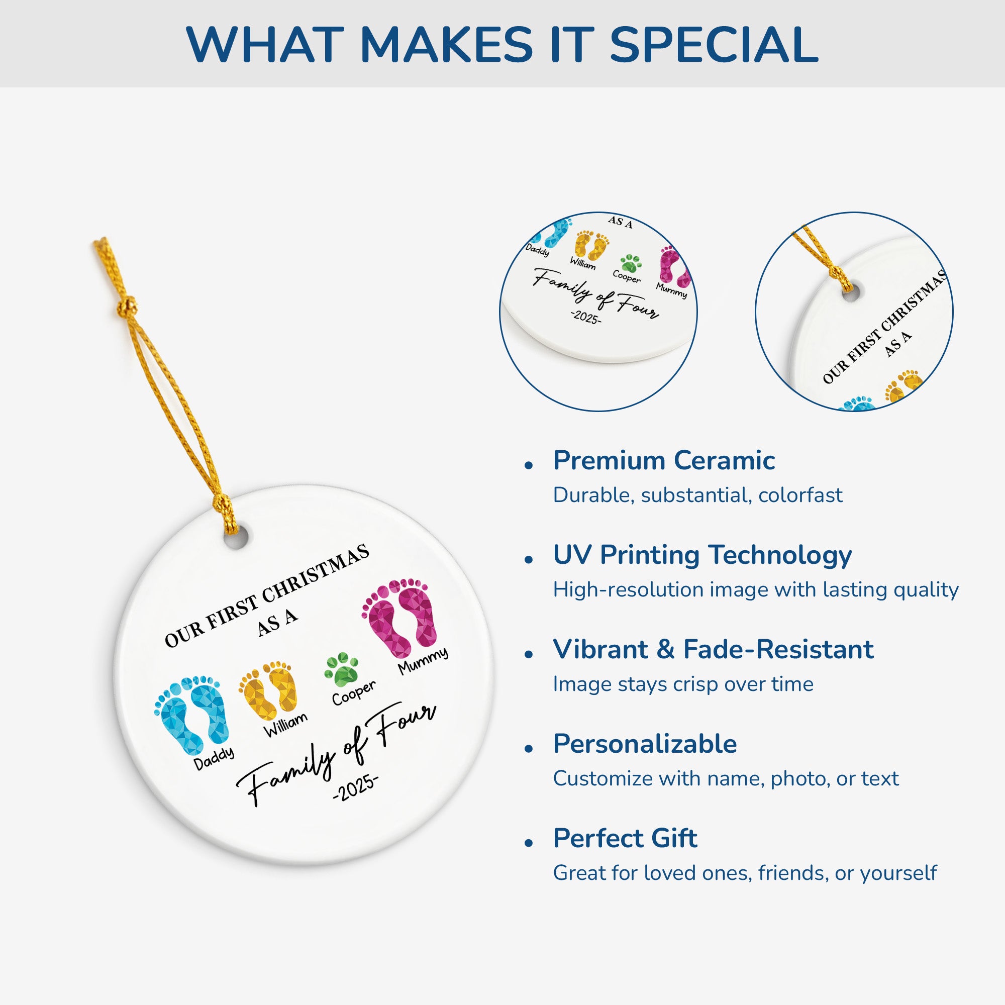 5401OUK4 ceramic first christmas as a family of 4 ornament_ custom family gifts 5401O3ZQI