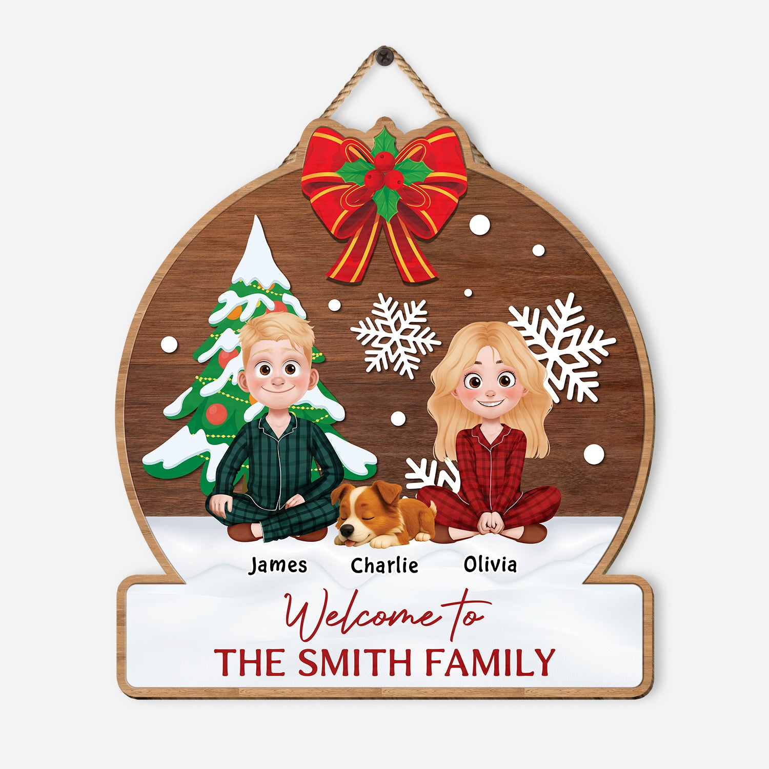 5409QUK1 personalized wooden family sign_ xmas gifts for dog lovers 5409QKZNC