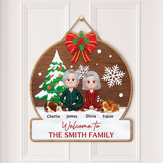 5409QUK2 personalized wooden family sign_ xmas gifts for dog lovers 5409QKZNC