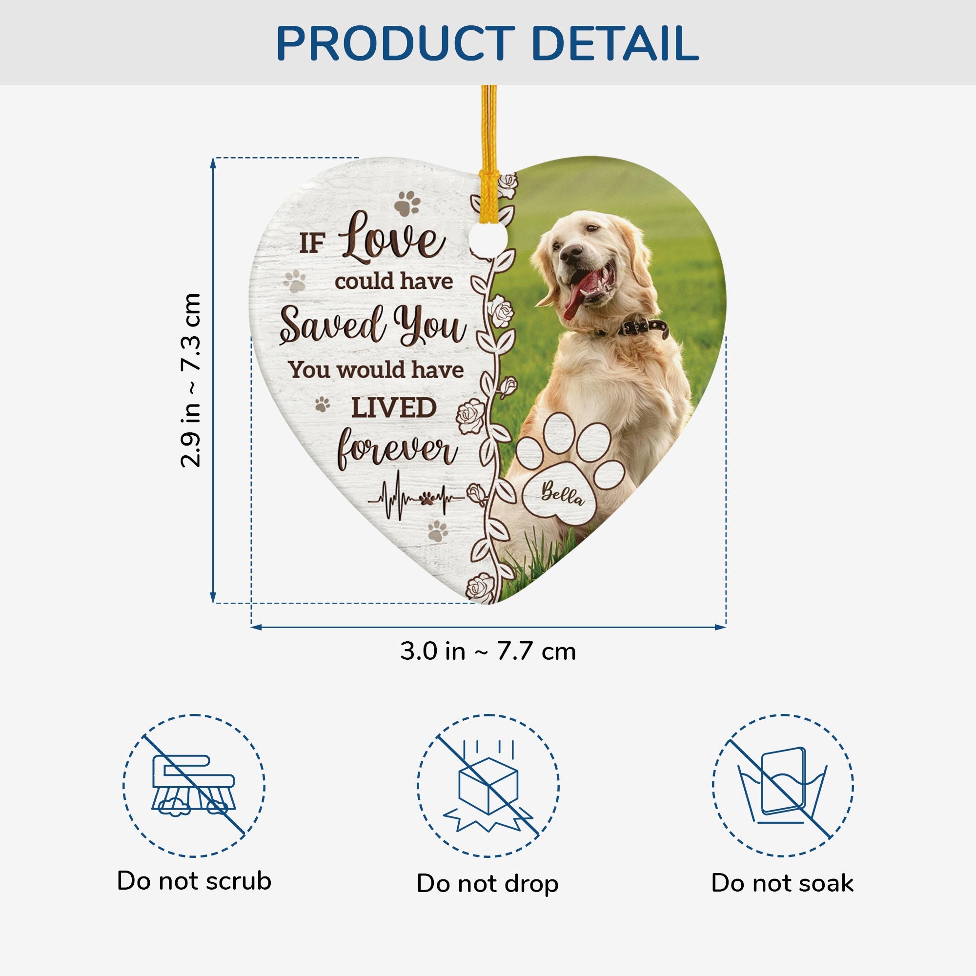 5410OUS3 personalized dog memorial gifts ceramic photo ornament_s 5410O3LAC