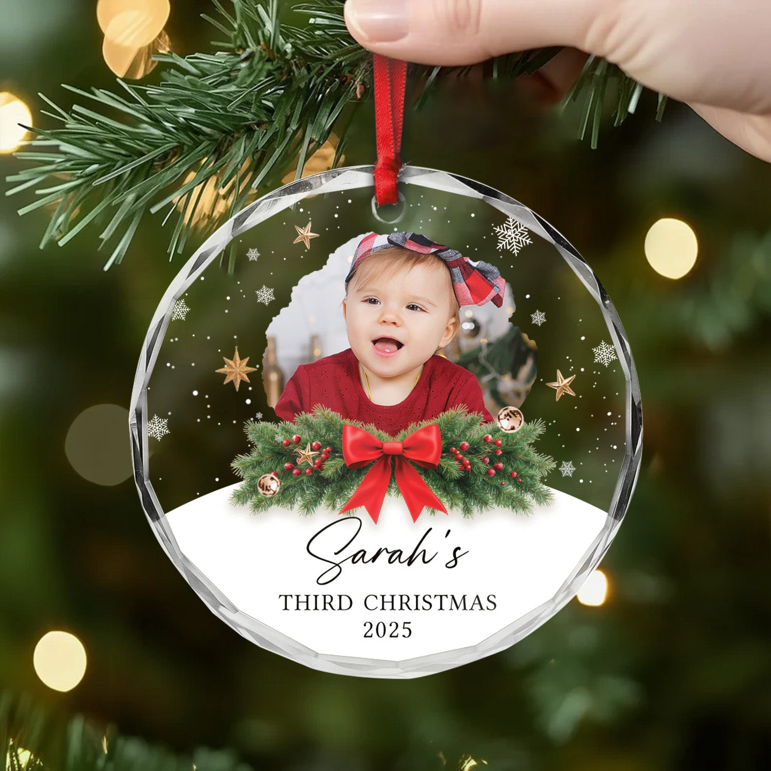 5413OUS2 custom christmas gifts babys first christmas ornament_ glass 5413OKHQK
