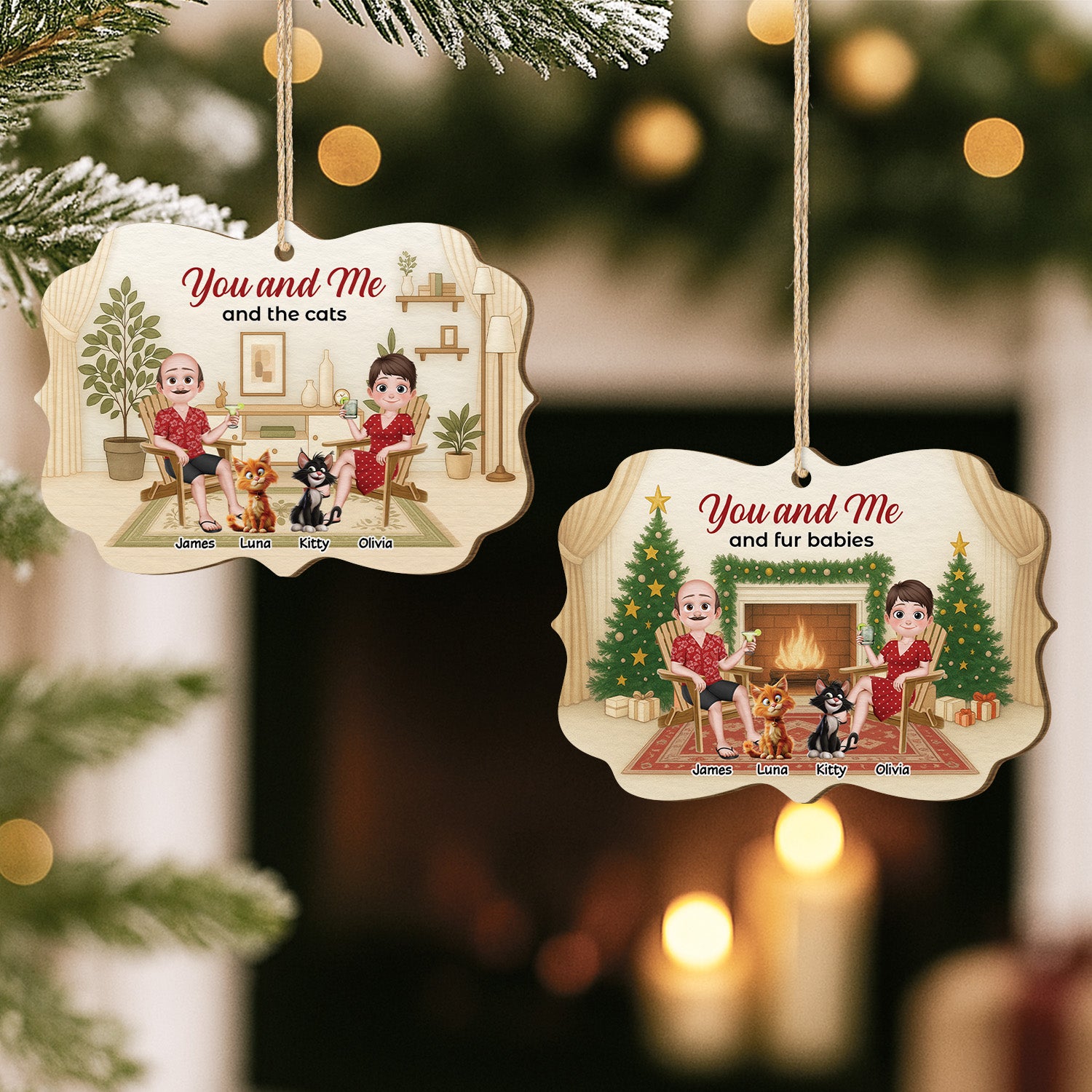 5418OUk2 custom couple gifts for cat lovers 1 layered wooden ornament 5418O6LMG_1a08cda4 1a82 4257 aebb bf63355dce19