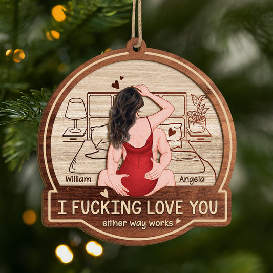 5419OUS1 custom couple gifts for christmas 2 layered wooden ornaments 5419O6LQG