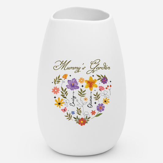 541AOUK1 personalised grannymummys garden matte ceramic vase for mothers day 541aoslta