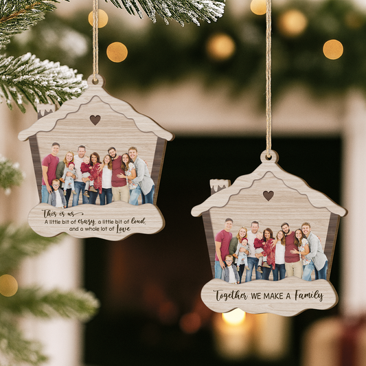 5420OUK2 custom 1 layered wooden photo ornaments family christmas gifts 5420O6ZCI