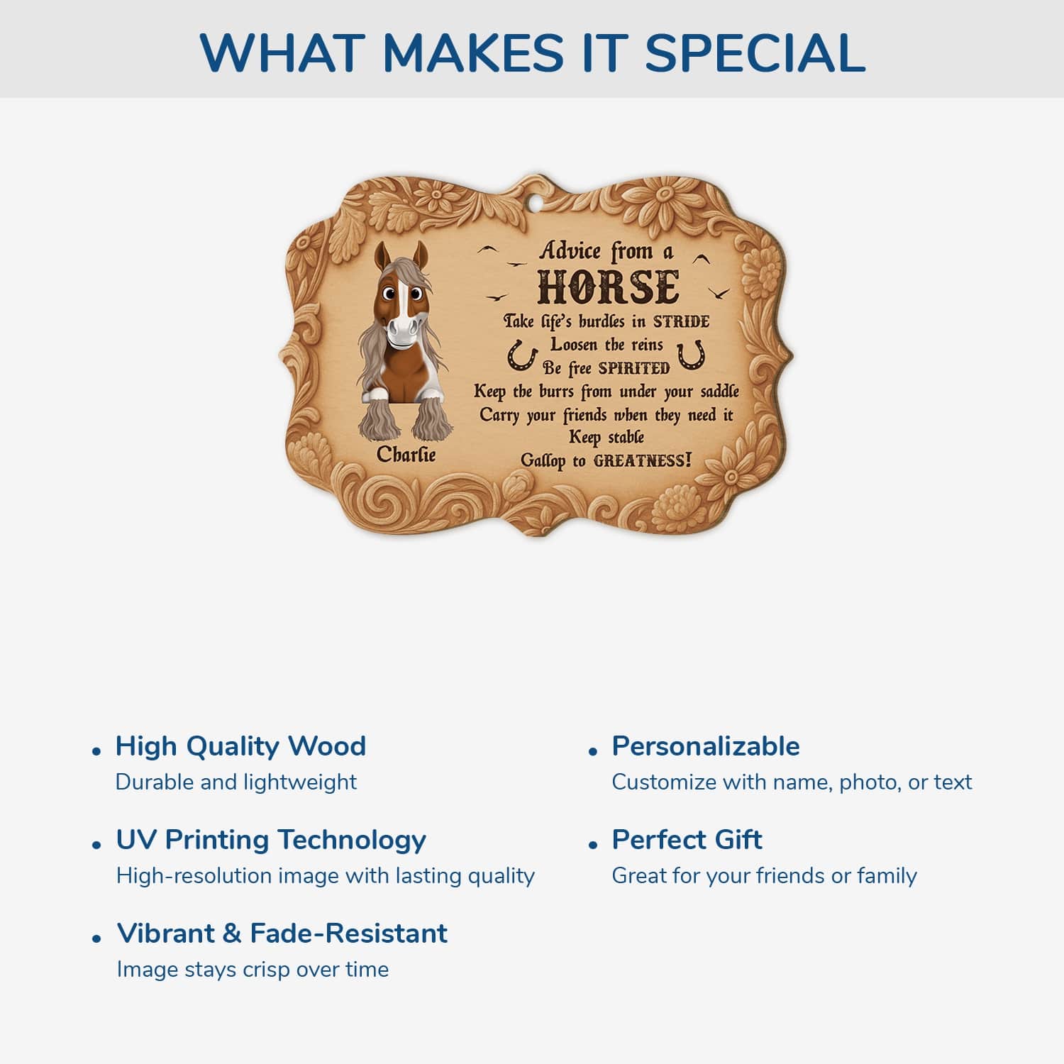 5421OUS4 personalized horse xmas ornaments_ 1 layered wooden ornaments 5421O6HMU