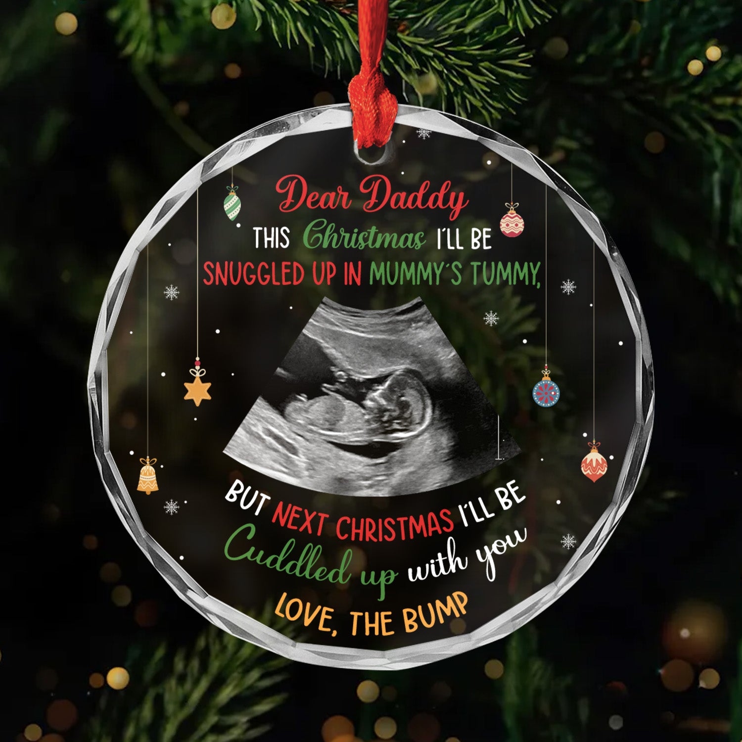 5428OUk1 personalized dad to be gifts_ ultrasound christmas ornament_ 5428OKLCB