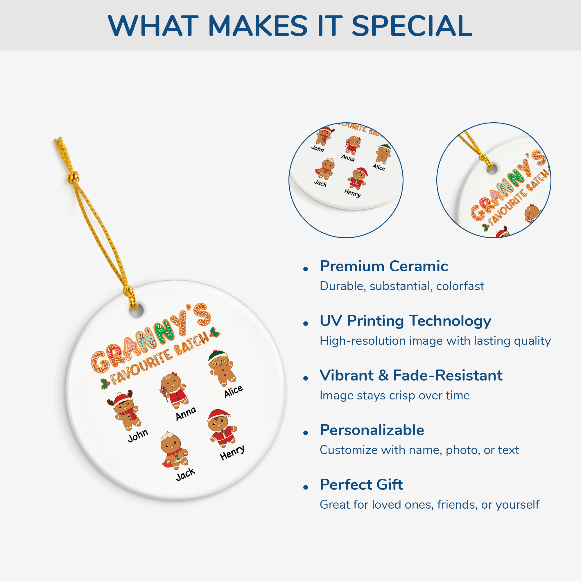 5438OUK4 custom xmas gifts for grandma ceramic gingerbread man ornament_ 5438OKZ0A_62fe4292 0ded 4dcd a3cd 76bc0ee0ce2c