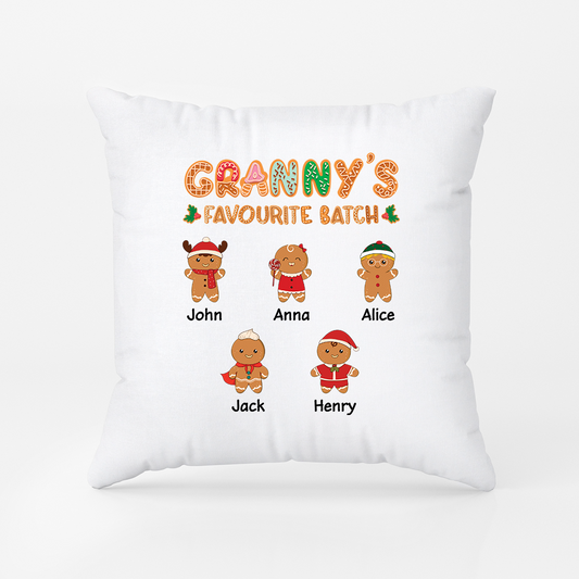 5438PUK1 custom gifts for grandma christmas gingerbread man pillow_ 5438PKZ0A