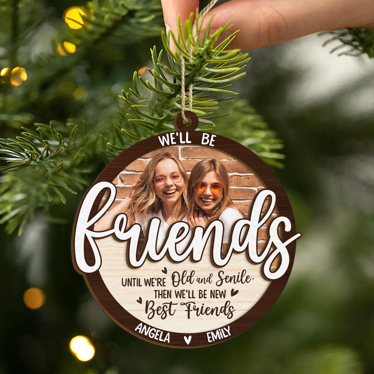 5450OUS2 personalized xmas gifts for friends 2 layered wood ornaments_ 5450O6UQF