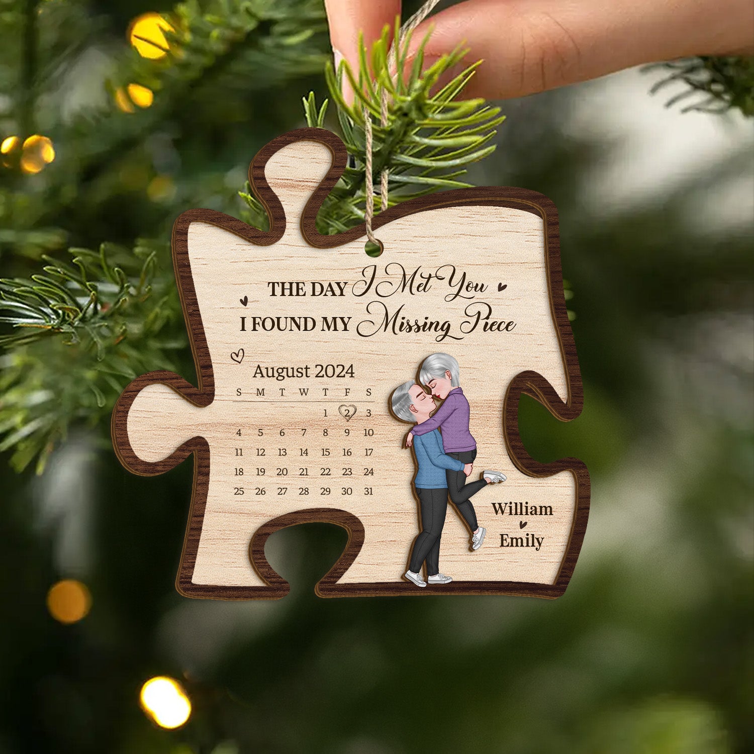 5461OUS2 custom couples christmas gifts 2 layered wooden ornament_s 5461O8TQG